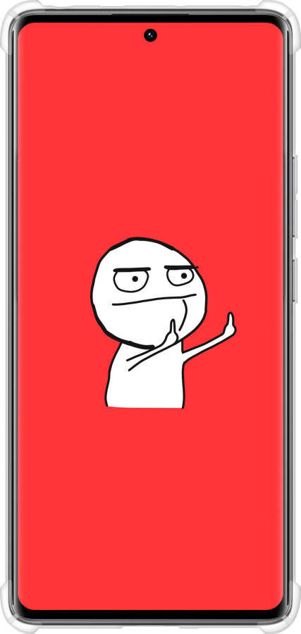 Силикон с усиленными углами чехол Мем для Xiaomi Redmi Note 14 Pro 4G - 4578sp-3808 изображение 