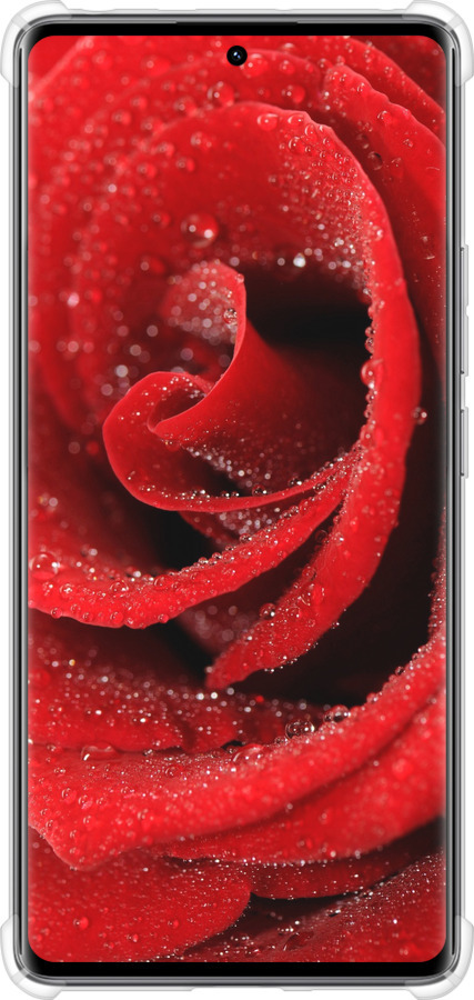 Силикон с усиленными углами чехол Красная роза для Xiaomi Redmi Note 14 Pro 4G - 529sp-3808 изображение 