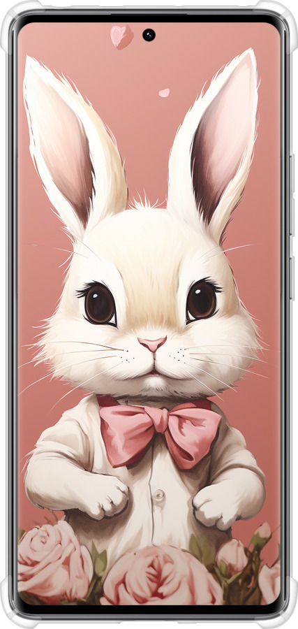 Силикон с усиленными углами чехол Зайчик для Xiaomi Redmi Note 14 Pro 4G - 5669sp-3808 изображение 