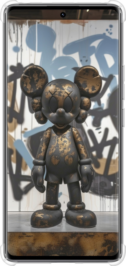 Силикон с усиленными углами чехол Bronze kaws v2 для Xiaomi Redmi Note 14 Pro 4G - 6098sp-3808 изображение 