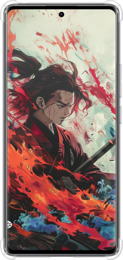 Силикон с усиленными углами чехол Битва стихий для Xiaomi Redmi Note 14 Pro 4G - 6110sp-3808 изображение 