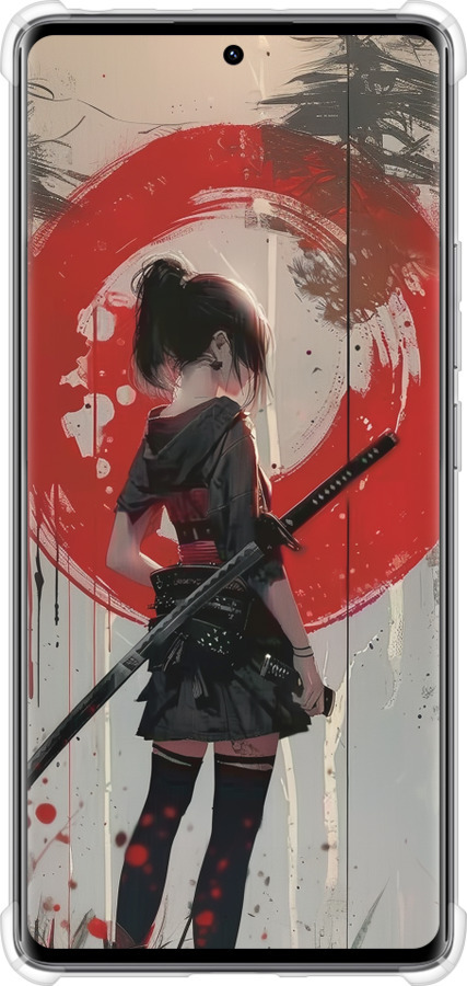 Силикон с усиленными углами чехол Сумерки воина: Танец с катаной для Xiaomi Redmi Note 14 Pro 4G - 6123sp-3808 изображение 