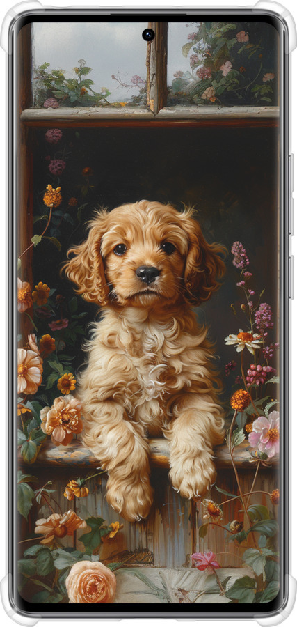 Силикон с усиленными углами чехол Щенок cocker spaniel для Xiaomi Redmi Note 14 Pro 4G - 6136sp-3808 изображение 