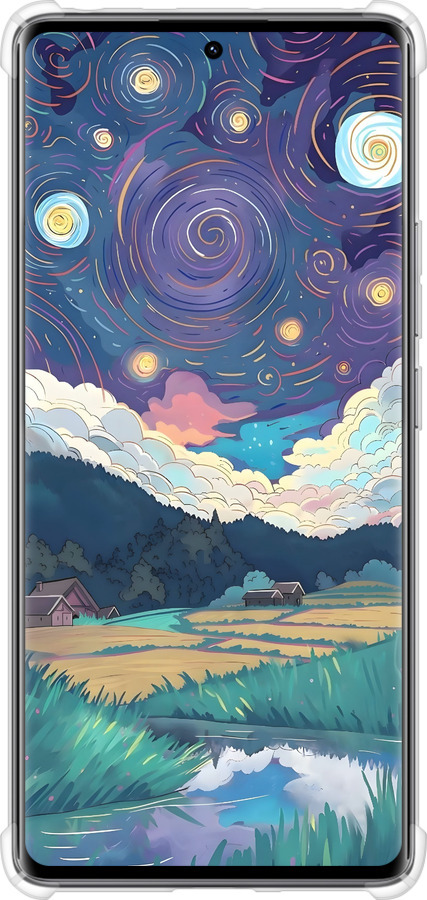 Силикон с усиленными углами чехол Креативный арт для Xiaomi Redmi Note 14 Pro 4G - 6322sp-3808 изображение 