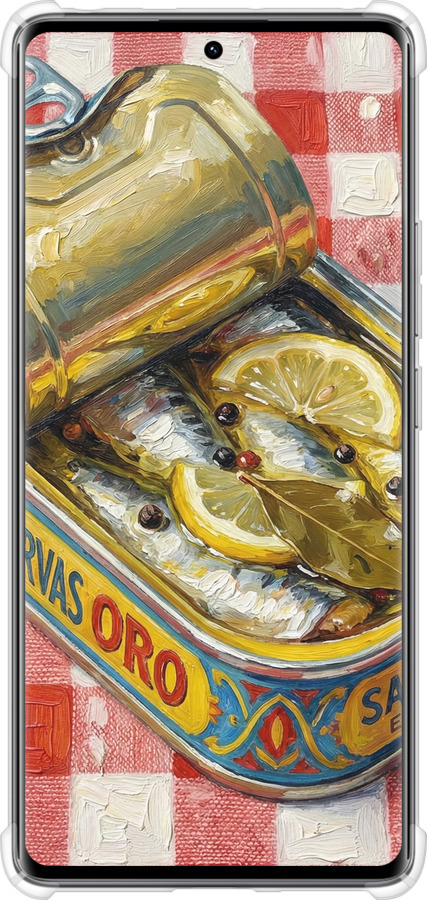 Силикон с усиленными углами чехол Vintage Sardine Tin Phone для Xiaomi Redmi Note 14 Pro 4G - 6772sp-3808 изображение 