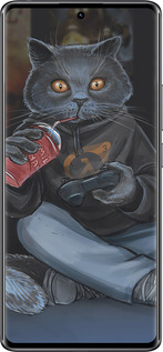 Силиконовый чехол gamer cat для Xiaomi Redmi Note 14 Pro 4G - 4140u-3808 изображение 