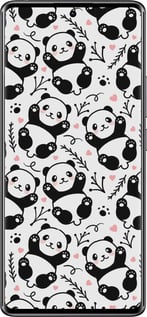 Силиконовый чехол Панды для Xiaomi Redmi Note 14 Pro 4G - 4318u-3808 изображение 