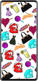 Силиконовый чехол stickers для Xiaomi Redmi Note 14 Pro 4G - 4757u-3808 изображение 