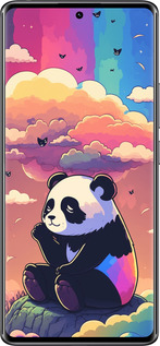 Силиконовый чехол Панда в облаках для Xiaomi Redmi Note 14 Pro 4G - 5585u-3808 изображение 