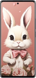 Силиконовый чехол Зайчик для Xiaomi Redmi Note 14 Pro 4G - 5669u-3808 изображение 