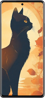 Силиконовый чехол Черная кошка v2 для Xiaomi Redmi Note 14 Pro 4G - 5830u-3808 изображение 