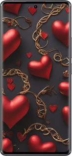 Силиконовый чехол Сердечки для Xiaomi Redmi Note 14 Pro 4G - 5831u-3808 изображение 