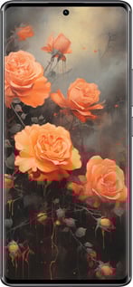 Силиконовый чехол Оранжевые розы для Xiaomi Redmi Note 14 Pro 4G - 5944u-3808 изображение 