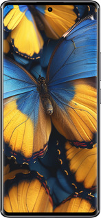 Силиконовый чехол Желто-голубые бабочки для Xiaomi Redmi Note 14 Pro 4G - 6046u-3808 изображение 