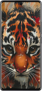 Силиконовый чехол Mini tiger для Xiaomi Redmi Note 14 Pro 4G - 6052u-3808 изображение 
