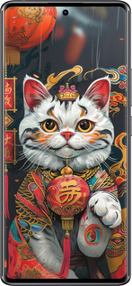 Силиконовый чехол China Cat v2 для Xiaomi Redmi Note 14 Pro 4G - 6135u-3808 изображение 