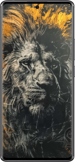 Силіконовий чехол Лев у золотих фарбах для Xiaomi Redmi Note 14 Pro 4G - 6155u-3808 изображение 