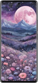 Силиконовый чехол Ночь луна арт для Xiaomi Redmi Note 14 Pro 4G - 6319u-3808 изображение 