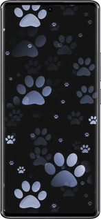 Силіконовий чехол З синіми відбитками лап для Xiaomi Redmi Note 14 Pro 4G - 6441u-3808 изображение 