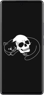 Силіконовий чехол Із зображенням кота та черепа для Xiaomi Redmi Note 14 Pro 4G - 6491u-3808 изображение 