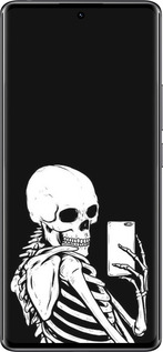 Силиконовый чехол Скелет делает Selfie для Xiaomi Redmi Note 14 Pro 4G - 6535u-3808 изображение 