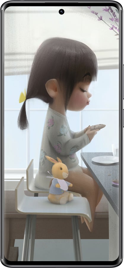 Силиконовый чехол Милая девочка с зайчиком для Xiaomi Redmi Note 14 Pro 4G - 4039u-3808 изображение 