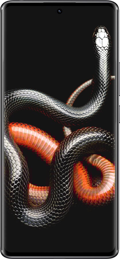 Силіконовий чехол Червоно-чорна змія на чорному фоні для Xiaomi Redmi Note 14 Pro 4G - 4063u-3808 изображение 