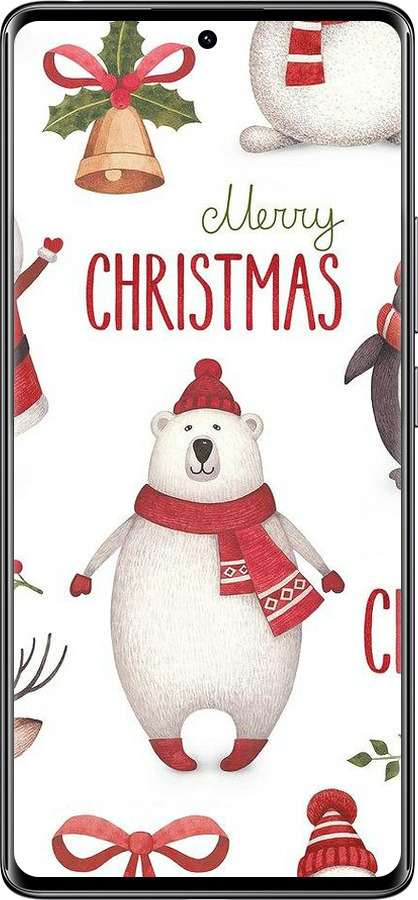 Силиконовый чехол Merry Christmas для Xiaomi Redmi Note 14 Pro 4G - 4106u-3808 изображение 