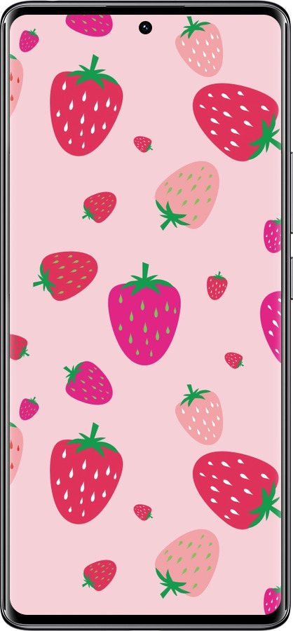 Силиконовый чехол Клубнички для Xiaomi Redmi Note 14 Pro 4G - 4332u-3808 изображение 