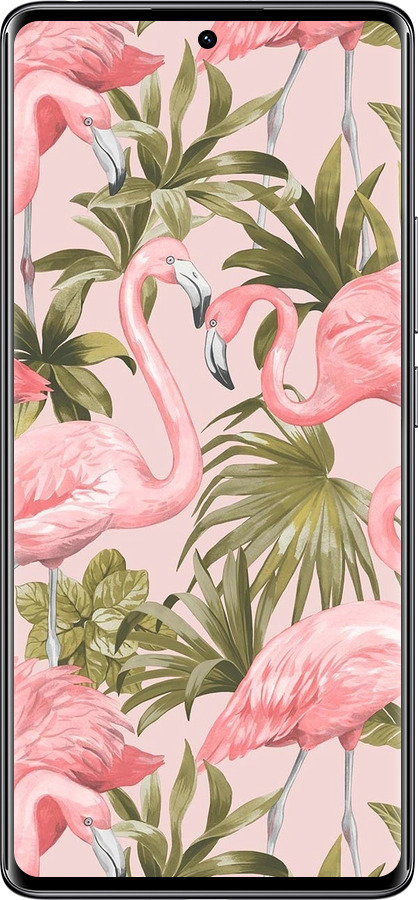Силиконовый чехол фламинго 2 для Xiaomi Redmi Note 14 Pro 4G - 4360u-3808 изображение 