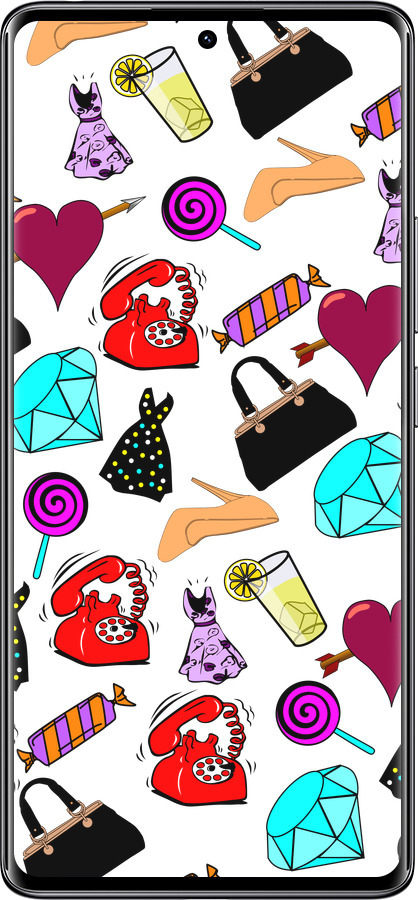 Силиконовый чехол stickers для Xiaomi Redmi Note 14 Pro 4G - 4757u-3808 изображение 
