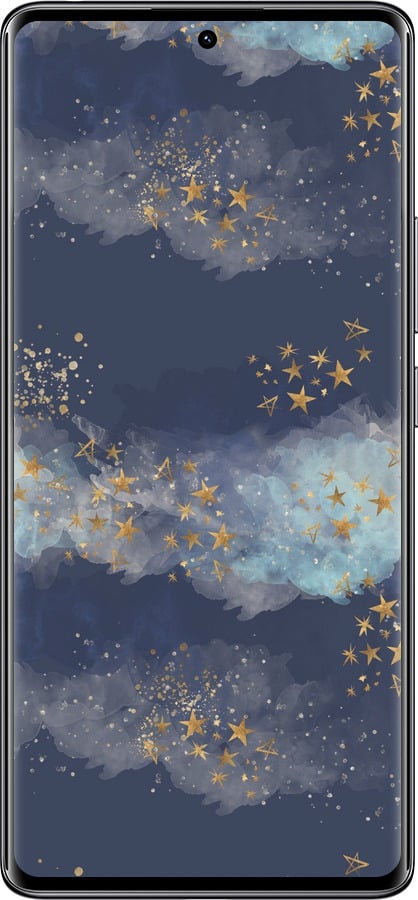 Силиконовый чехол Ночь золотые звезды для Xiaomi Redmi Note 14 Pro 4G - 5421u-3808 изображение 