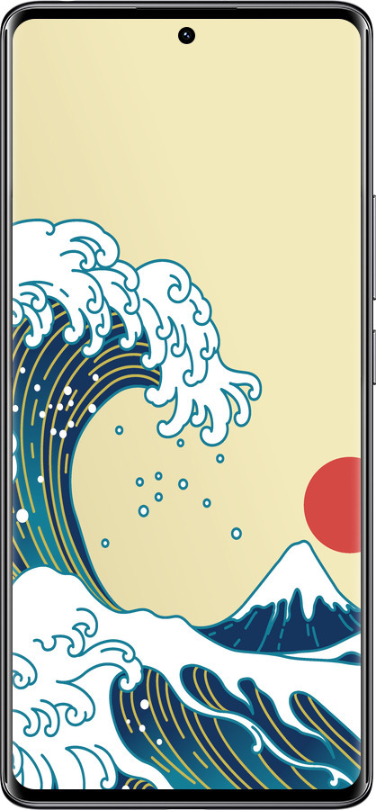 Силиконовый чехол Японские волны для Xiaomi Redmi Note 14 Pro 4G - 5533u-3808 изображение 