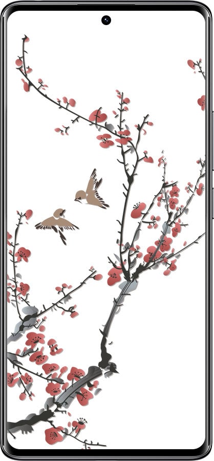 Силиконовый чехол Сакура v2 для Xiaomi Redmi Note 14 Pro 4G - 5538u-3808 изображение 