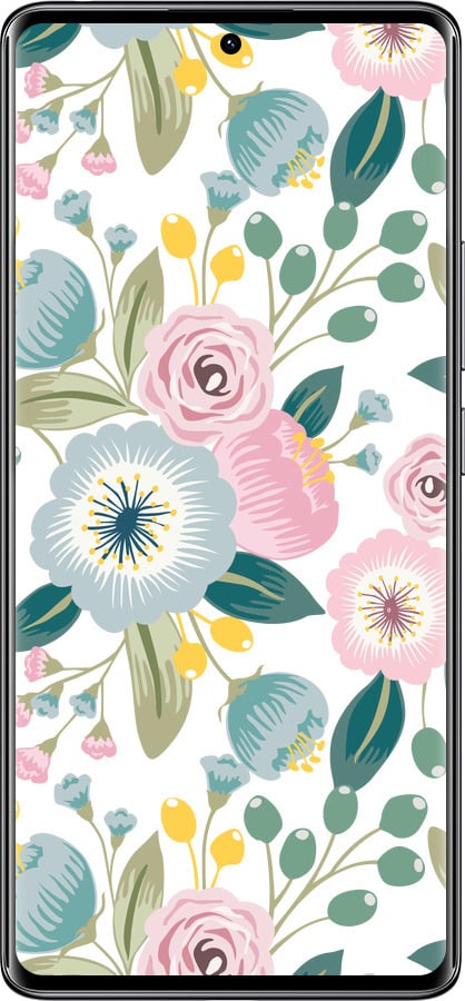Силиконовый чехол Цветочные обои v2 для Xiaomi Redmi Note 14 Pro 4G - 5602u-3808 изображение 