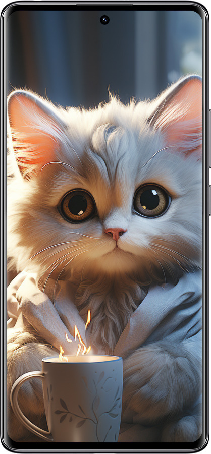 Силиконовый чехол White cat для Xiaomi Redmi Note 14 Pro 4G - 5646u-3808 изображение 