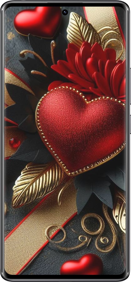 Силиконовый чехол Сердечки v2 для Xiaomi Redmi Note 14 Pro 4G - 5832u-3808 изображение 