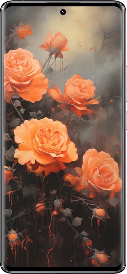 Силиконовый чехол Оранжевые розы для Xiaomi Redmi Note 14 Pro 4G - 5944u-3808 изображение 