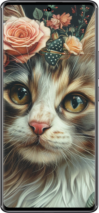 Силиконовый чехол Cats and flowers для Xiaomi Redmi Note 14 Pro 4G - 6069u-3808 изображение 