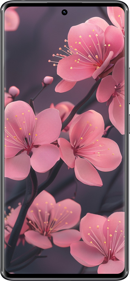 Силиконовый чехол Пурпурная сакура для Xiaomi Redmi Note 14 Pro 4G - 6075u-3808 изображение 