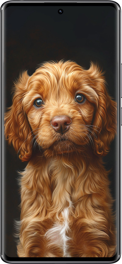 Силиконовый чехол Cocker spaniel на черном фоне для Xiaomi Redmi Note 14 Pro 4G - 6137u-3808 изображение 