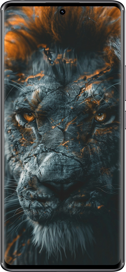 Силіконовий чехол Полум'яний лев для Xiaomi Redmi Note 14 Pro 4G - 6153u-3808 изображение 