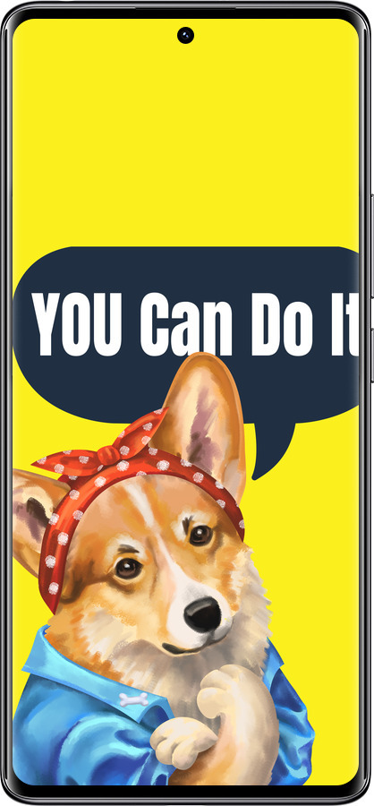 Силиконовый чехол чехол с корги You Can Do It для Xiaomi Redmi Note 14 Pro 4G - 6184u-3808 изображение 