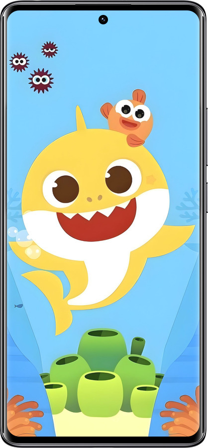 Силиконовый чехол Бейби Шарк для Xiaomi Redmi Note 14 Pro 4G - 6303u-3808 изображение 