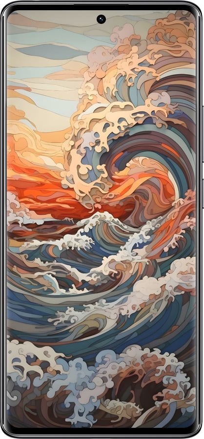 Силиконовый чехол Арт волны для Xiaomi Redmi Note 14 Pro 4G - 6324u-3808 изображение 