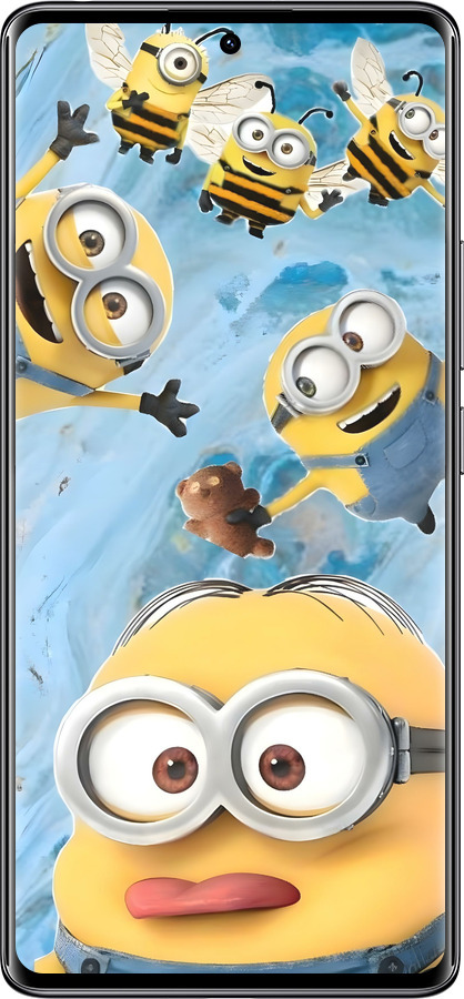 Силиконовый чехол Миньоны для Xiaomi Redmi Note 14 Pro 4G - 6386u-3808 изображение 