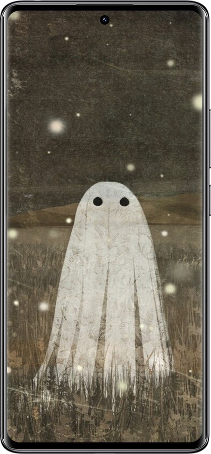 Силиконовый чехол Привидение и светлячки для Xiaomi Redmi Note 14 Pro 4G - 6406u-3808 изображение 