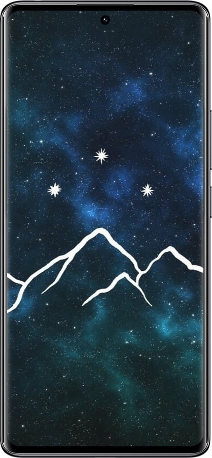 Силиконовый чехол Горы и звезды нарисованы на фоне галактики для Xiaomi Redmi Note 14 Pro 4G - 6490u-3808 изображение 
