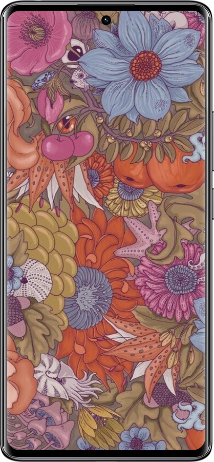 Силіконовий чехол Абстрактні  квіти для Xiaomi Redmi Note 14 Pro 4G - 6526u-3808 изображение 