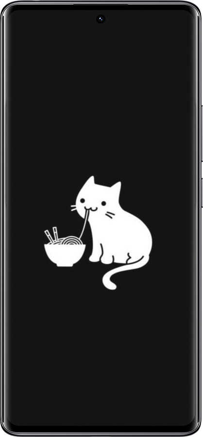 Силиконовый чехол С милым котом на черном фоне для Xiaomi Redmi Note 14 Pro 4G - 6528u-3808 изображение 